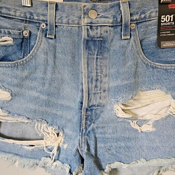 NWT LEVIS 501 HIGH RISE SHORTS SIZE 31 - Picture 12 of 16